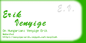erik venyige business card